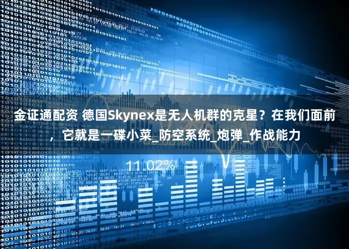 金证通配资 德国Skynex是无人机群的克星？在我们面前，它就是一碟小菜_防空系统_炮弹_作战能力